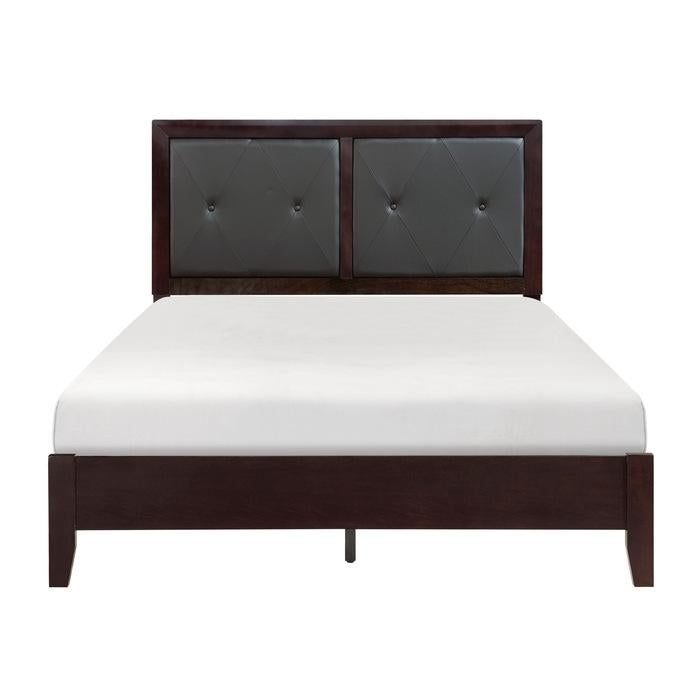 Edina Queen Panel Bed in Espresso-Hinted Cherry 2145-1 - Furniture 4 Less Outlet (Salinas,CA)