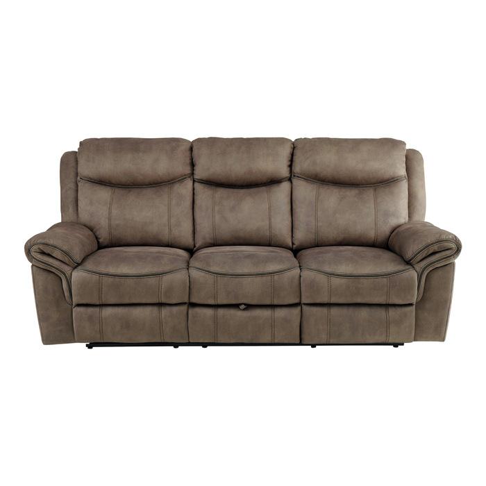 Aram Double Glider Reclining Sofa in Dark Brown 8206NF-3 - Furniture 4 Less Outlet (Salinas,CA)