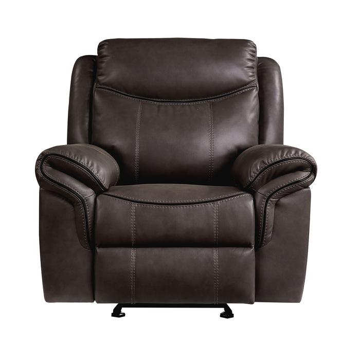 Aram Glider Reclining Chair in Brown 8206BRW-1 - Furniture 4 Less Outlet (Salinas,CA)