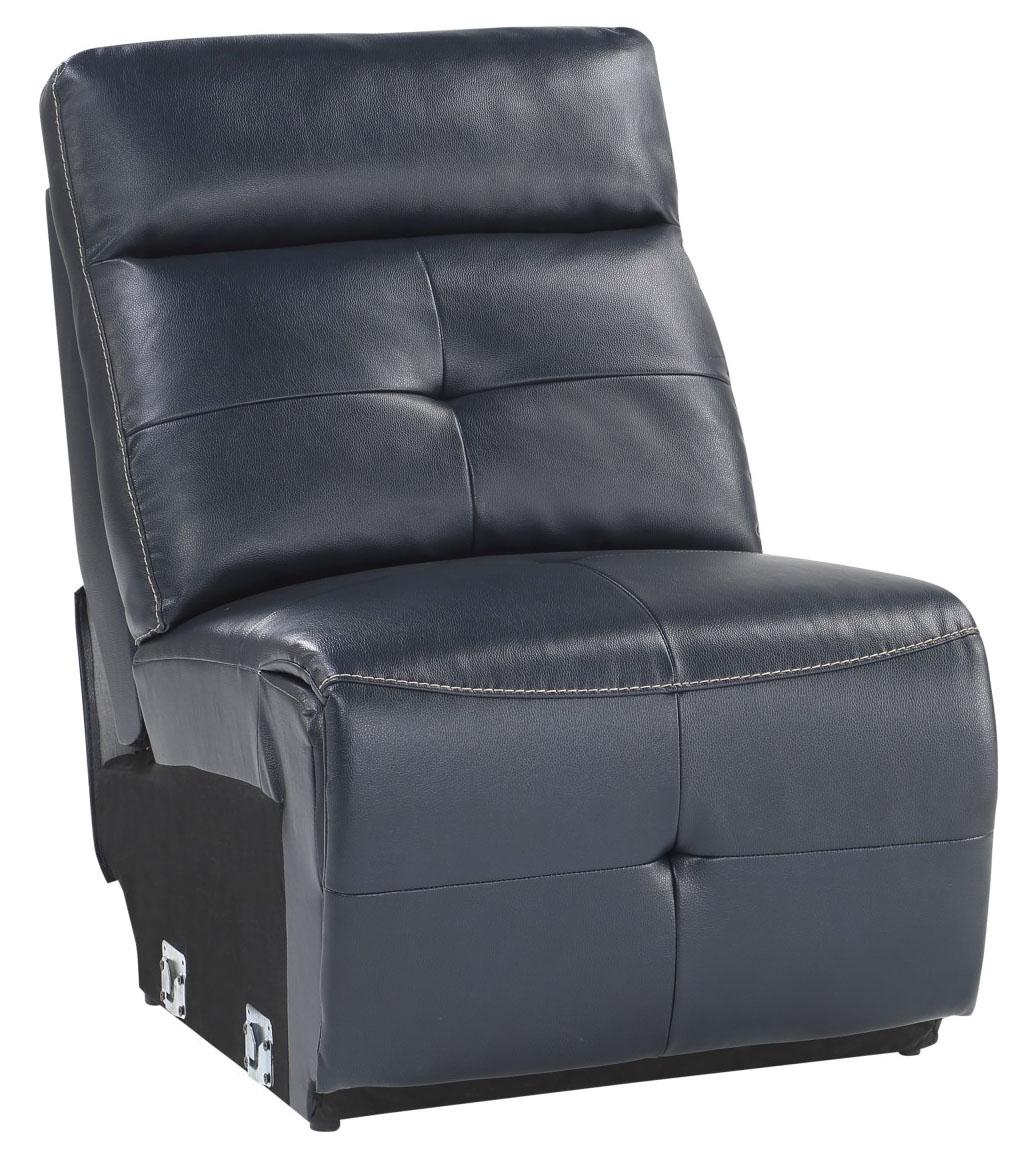 Avenue Armless Chair in Navy 9469NVB-AC - Furniture 4 Less Outlet (Salinas,CA)
