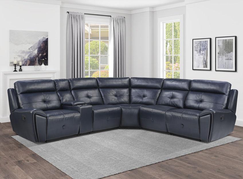 Avenue Armless Chair in Navy 9469NVB-AC - Furniture 4 Less Outlet (Salinas,CA)