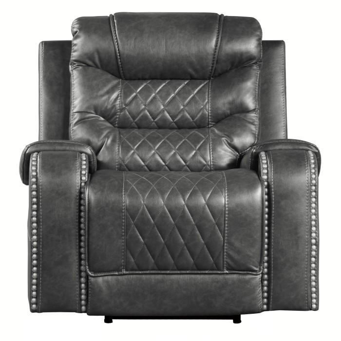 Putnam Power Reclining Chair in Gray 9405GY-1PW - Furniture 4 Less Outlet (Salinas,CA)