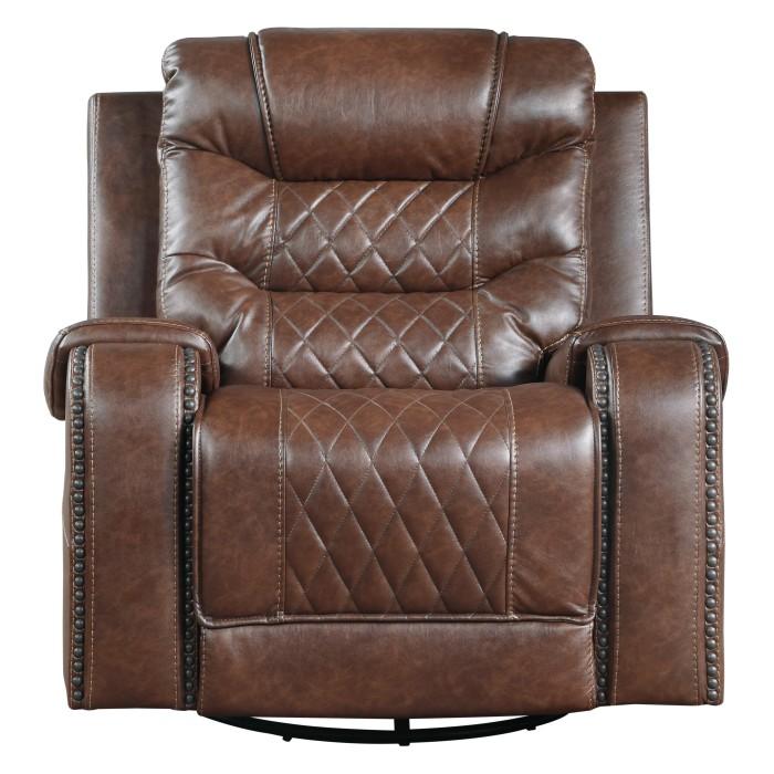 Putnam Swivel Glider Reclining Chair in Brown 9405BR-1 - Furniture 4 Less Outlet (Salinas,CA)