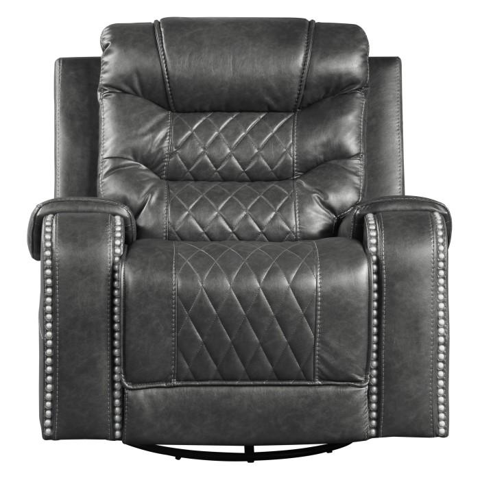Putnam Swivel Glider Reclining Chair in Gray 9405GY-1 - Furniture 4 Less Outlet (Salinas,CA)