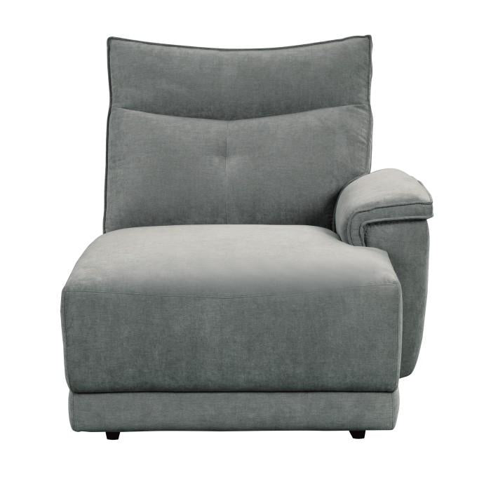 Tesoro Right Side Chaise in Dark Gray 9509DG-5R - Furniture 4 Less Outlet (Salinas,CA)