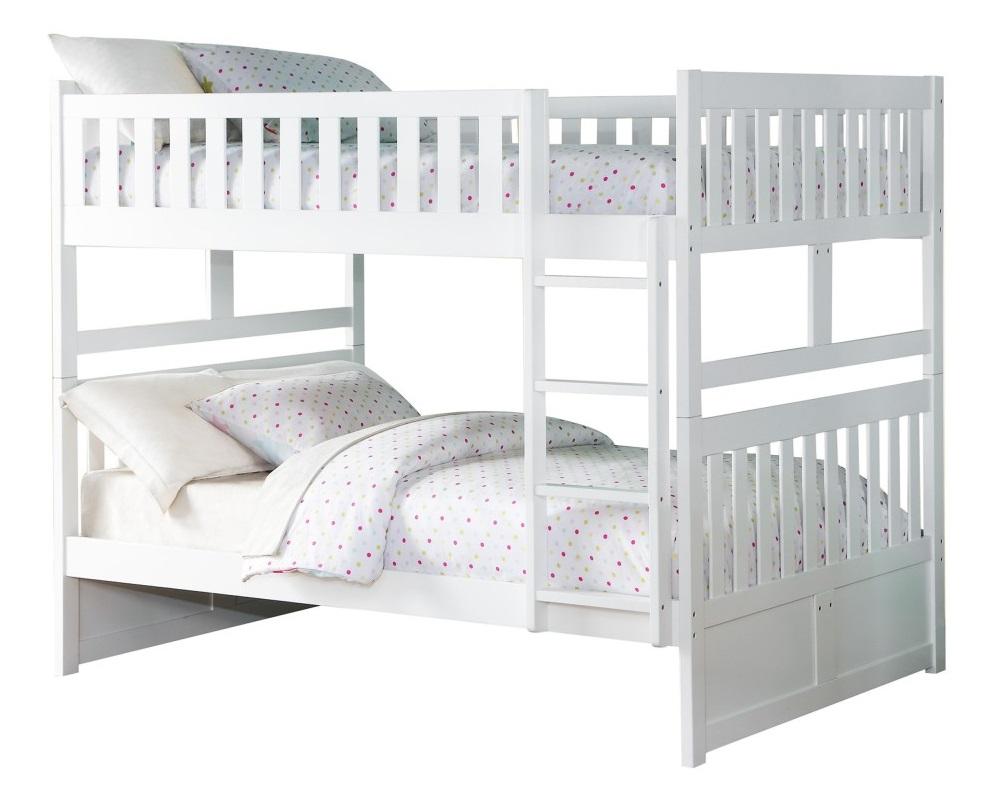 Galen Full/Full Bunk Bed in White B2053FFW-1 - Furniture 4 Less Outlet (Salinas,CA)