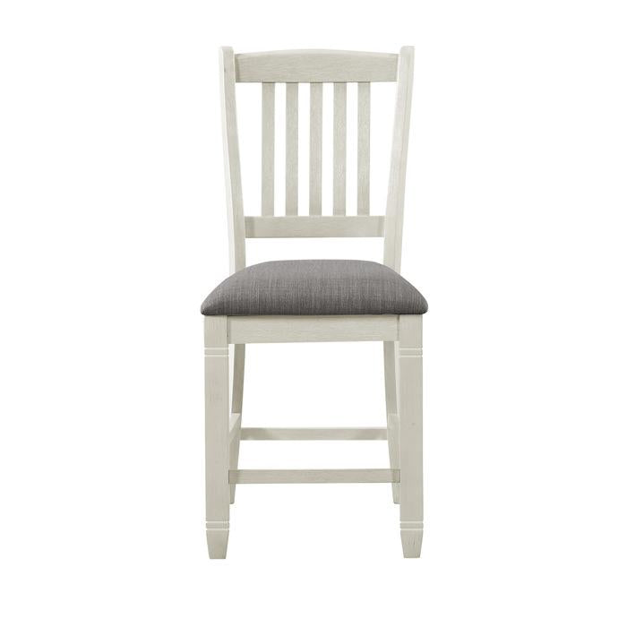 Granby Counter Height Chair in White & Brown (Set of 2) - Furniture 4 Less Outlet (Salinas,CA)