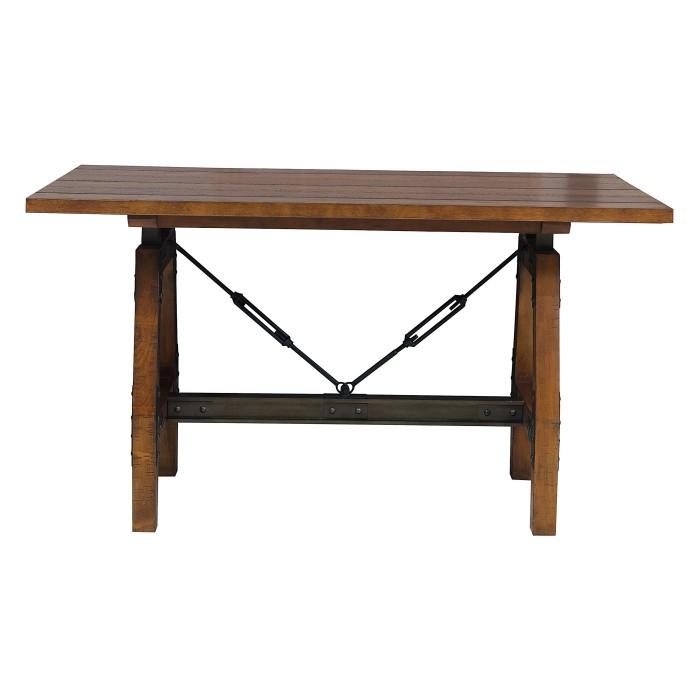 Holverson Counter Height Table in Rustic Brown 1715-36 - Furniture 4 Less Outlet (Salinas,CA)