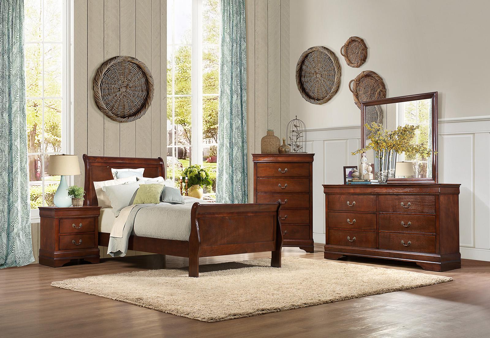 Mayville Lingerie Chest in Brown Cherry 2147-12 - Furniture 4 Less Outlet (Salinas,CA)