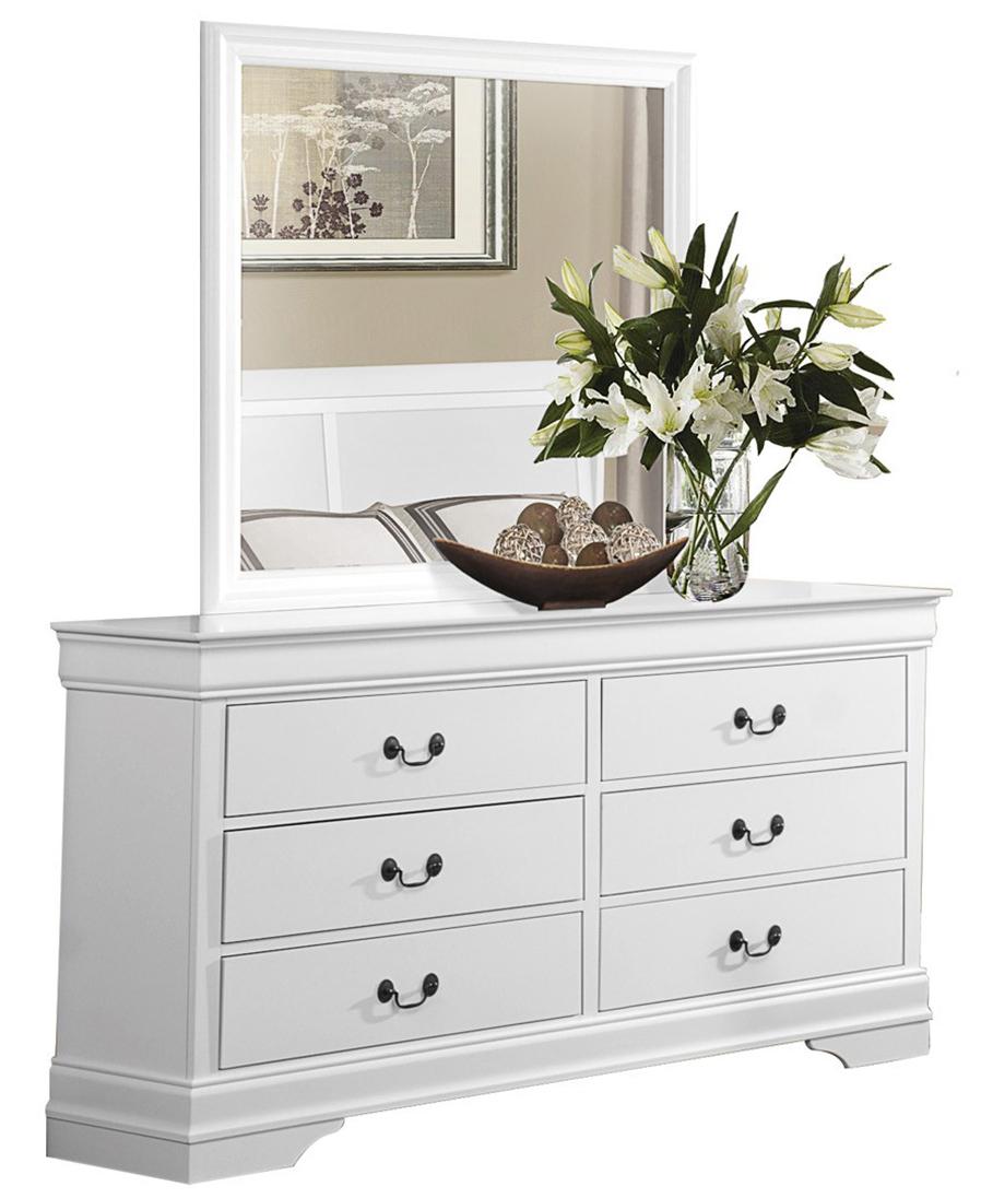 Mayville Mirror in White 2147W-6 - Furniture 4 Less Outlet (Salinas,CA)
