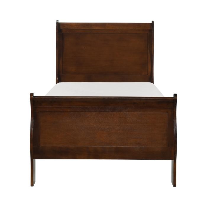 Mayville Twin Sleigh in Brown Cherry 2147T-1 - Furniture 4 Less Outlet (Salinas,CA)