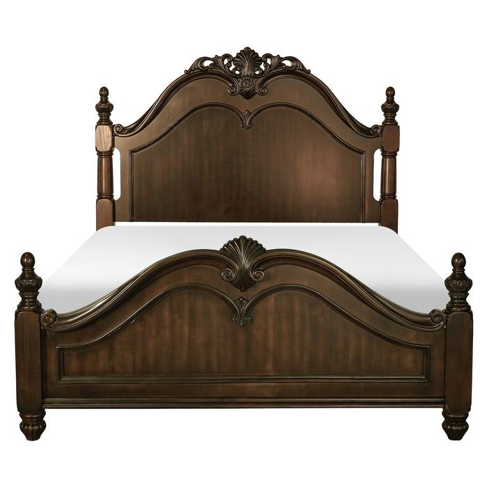 Mont Belvieu King Panel Bed in Dark Cherry 1869K-1EK - Furniture 4 Less Outlet (Salinas,CA)