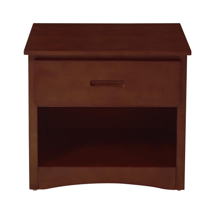 Rowe 1 Drawer Night Stand in Dark Cherry B2013DC-4 - Furniture 4 Less Outlet (Salinas,CA)