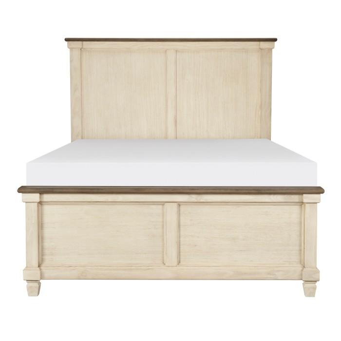 Weaver Queen Panel Bed in Antique White 1626-1 - Furniture 4 Less Outlet (Salinas,CA)