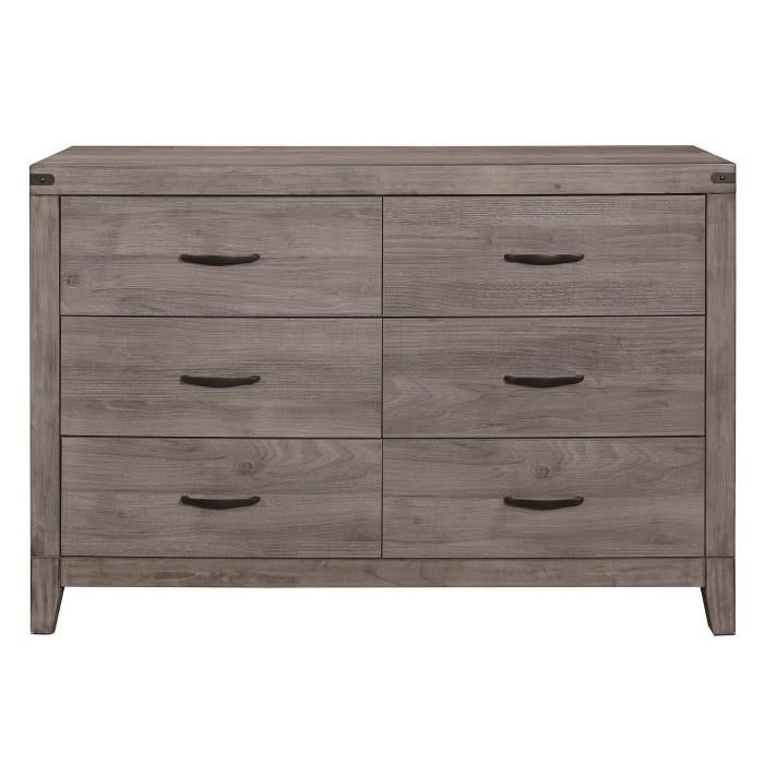 Woodrow 6 Drawer Dresser in Gray 2042-5 - Furniture 4 Less Outlet (Salinas,CA)