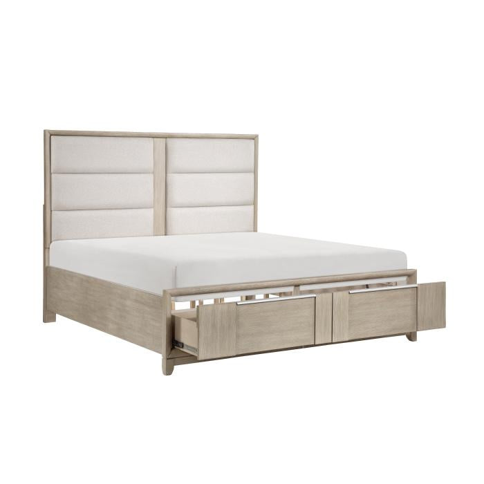 McKewen (3) California King Platform Bed with Footboard Storage - Furniture 4 Less Outlet (Salinas,CA)