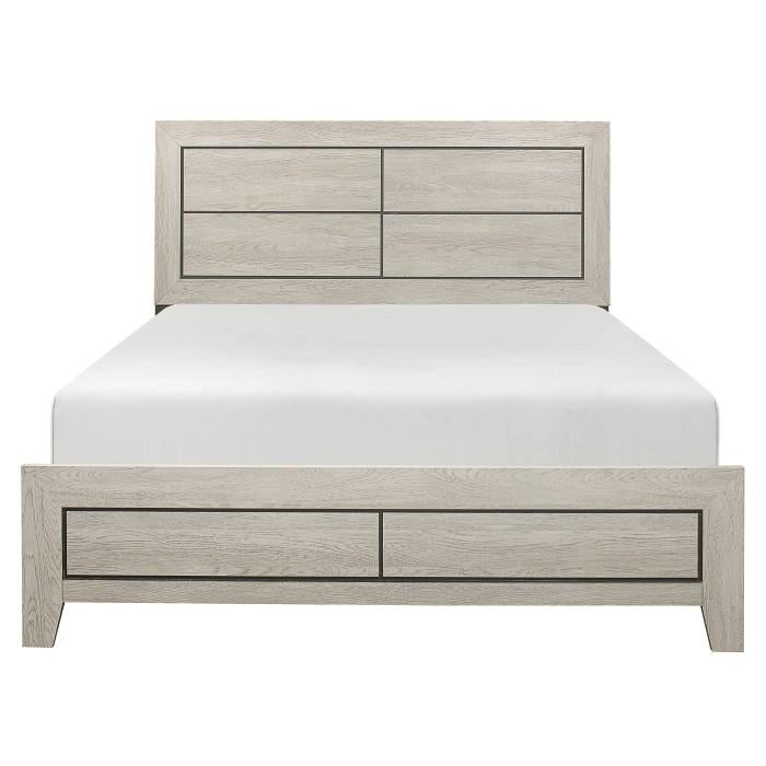 Quinby King Panel Bed in Light Brown 1525K-1EK - Furniture 4 Less Outlet (Salinas,CA)
