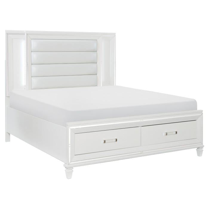 Tamsin (3) Eastern King Platform Bed with LED Lighting and Footboard Storage - Furniture 4 Less Outlet (Salinas,CA)