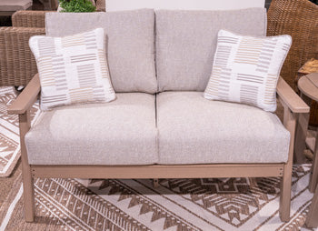 Grover Beach Outdoor Loveseat with Cushion - Furniture 4 Less Outlet (Salinas,CA)