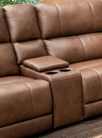 Bleckley Power Reclining Sectional Loveseat with Console - Furniture 4 Less Outlet (Salinas,CA)
