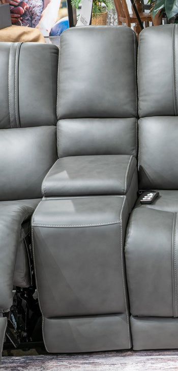 5Z - Pittson Power Reclining Sectional Loveseat with Console - Furniture 4 Less Outlet (Salinas,CA)
