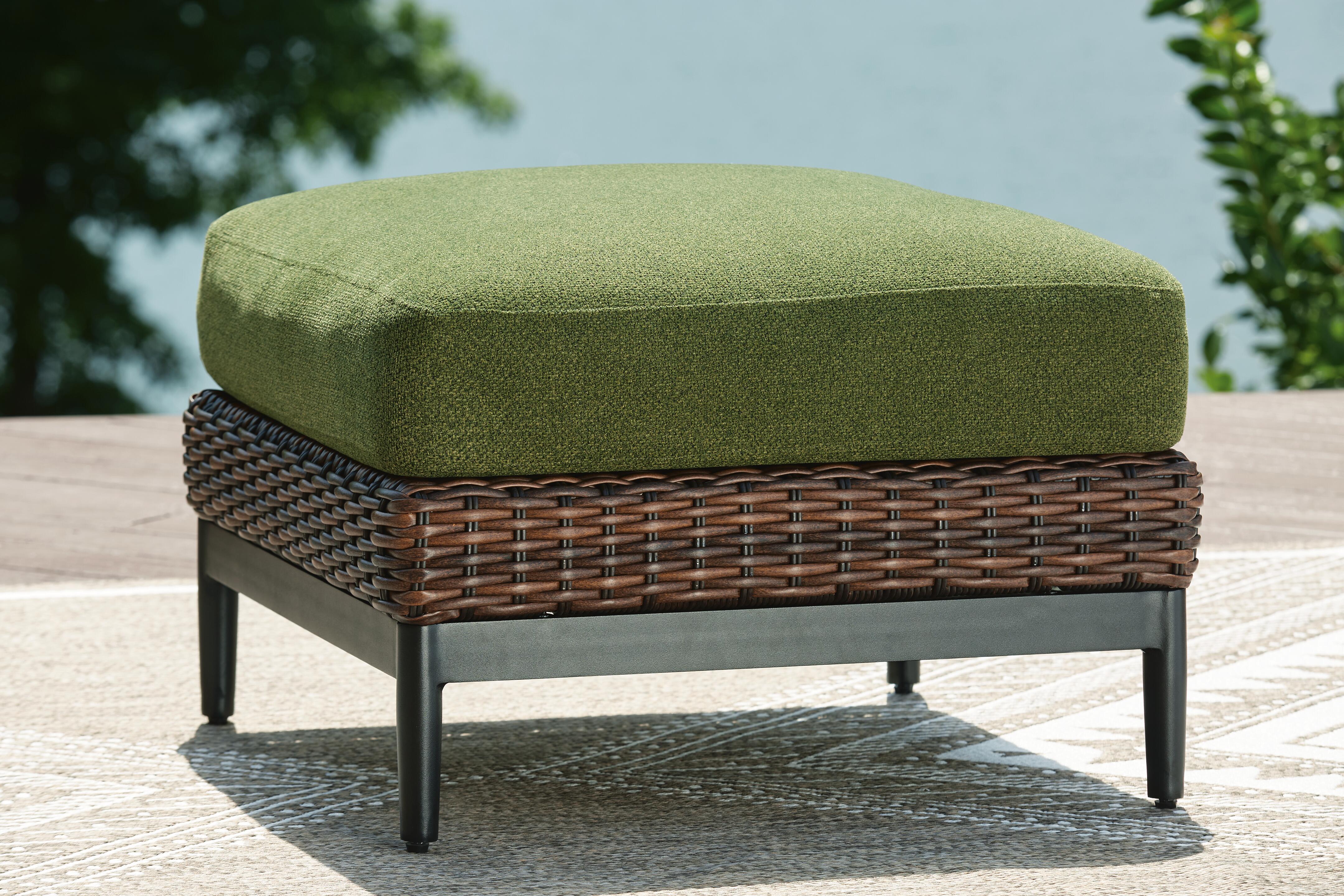 Horizon Hall Outdoor Ottoman with Cushion