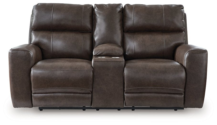 Crossplex Power Reclining Loveseat with Console - Furniture 4 Less Outlet (Salinas,CA)