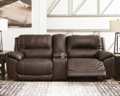 Dunleith Power Reclining Loveseat with Console - Furniture 4 Less Outlet (Salinas,CA)
