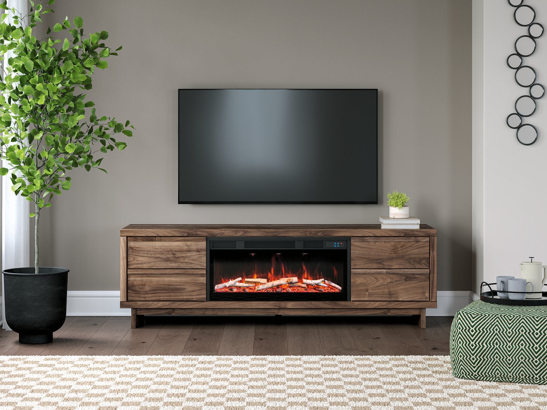 Zadilyn 72" TV Stand with Electric Fireplace - Furniture 4 Less Outlet (Salinas,CA)