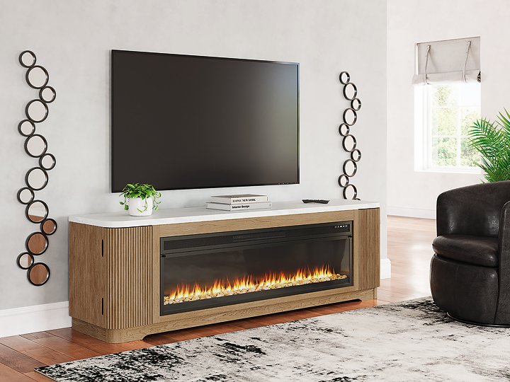 Camdill 80" TV Stand with Electric Fireplace - Furniture 4 Less Outlet (Salinas,CA)