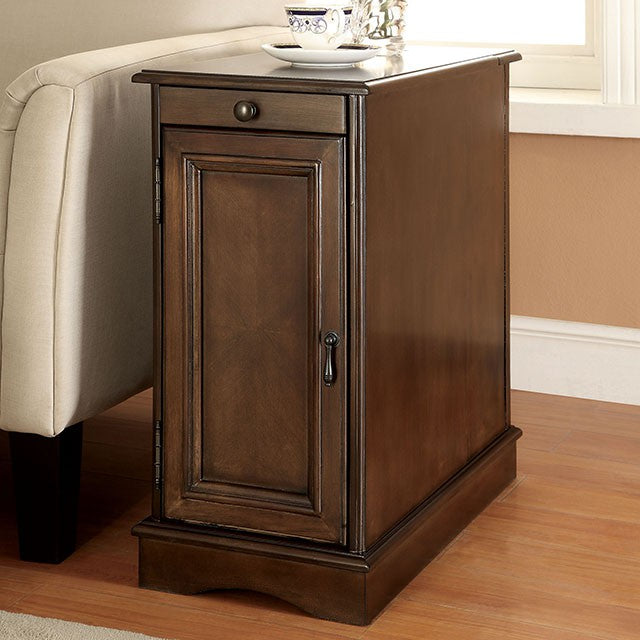 LILITH I Gray Side Table w/ USB - Furniture 4 Less Outlet (Salinas,CA)