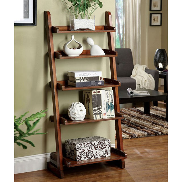 Lugo Antique Oak Ladder Shelf - Furniture 4 Less Outlet (Salinas,CA)