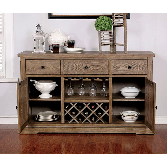 Julia Light Oak Server - Furniture 4 Less Outlet (Salinas,CA)