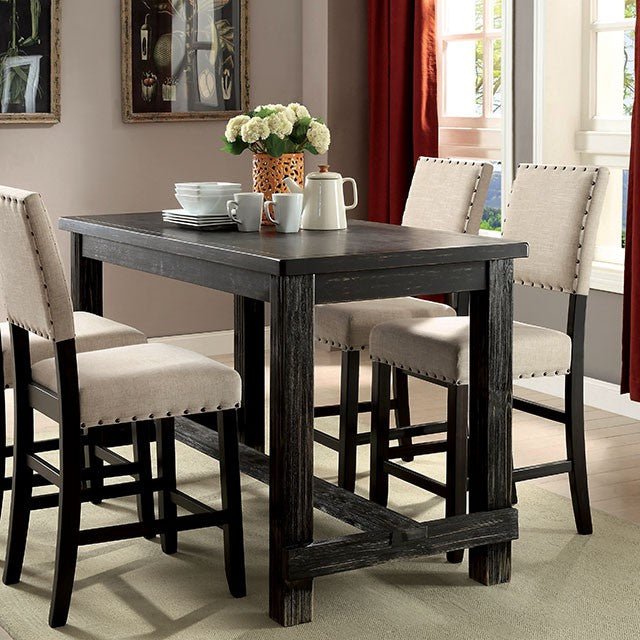 Sania 5 Pc Counter Ht Table Set Black - Furniture 4 Less Outlet (Salinas,CA)