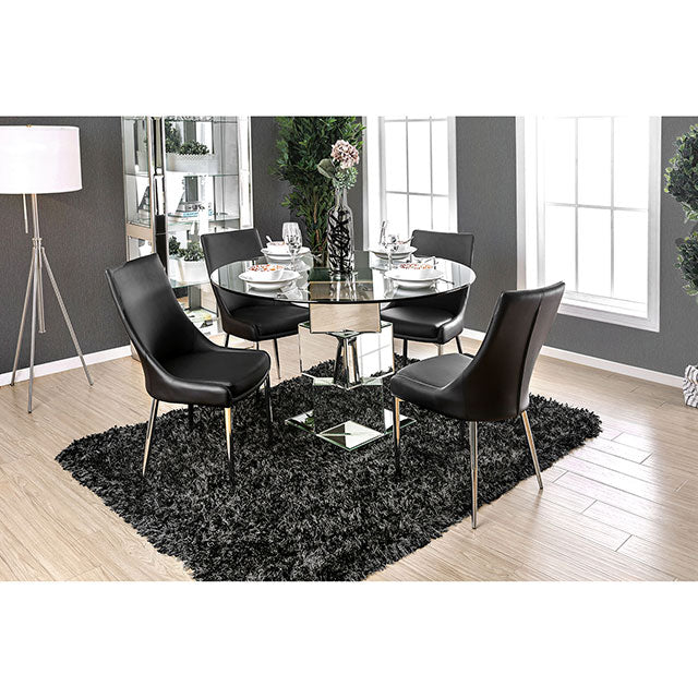Izzy 5 Pc Dining Table Set (White Chairs) - Furniture 4 Less Outlet (Salinas,CA)