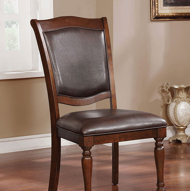 Sylvana Brown Cherry/Espresso Side Chair (2/CTN) - Furniture 4 Less Outlet (Salinas,CA)