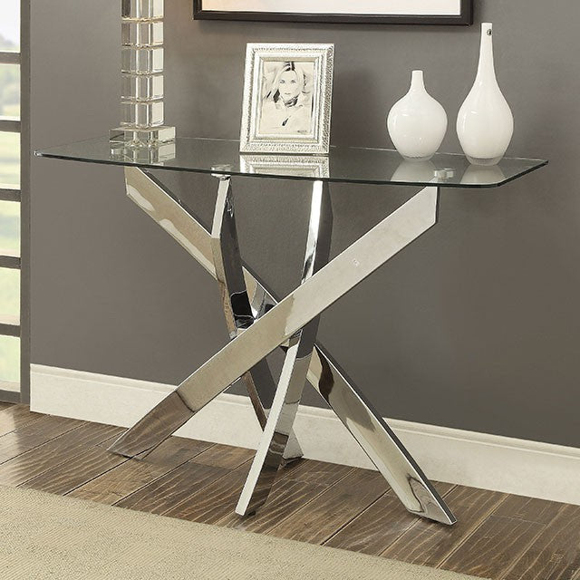 LAILA Chrome Sofa Table - Furniture 4 Less Outlet (Salinas,CA)