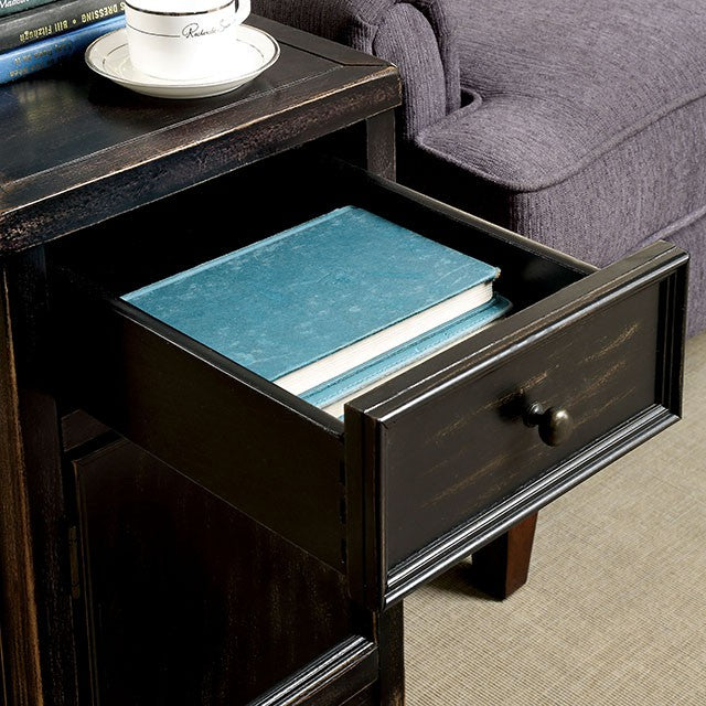 MEADOW Antique Black Side Table - Furniture 4 Less Outlet (Salinas,CA)