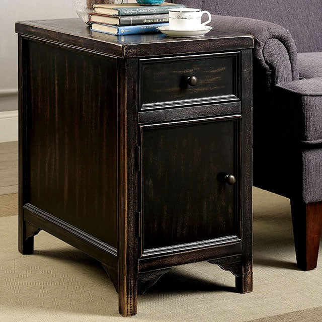 MEADOW Antique Black Side Table - Furniture 4 Less Outlet (Salinas,CA)
