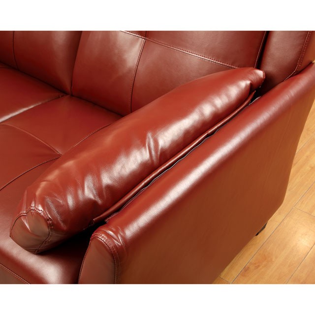 PEEVER Mahogany Red Sectional, Mahogany Red (K/D) - Furniture 4 Less Outlet (Salinas,CA)
