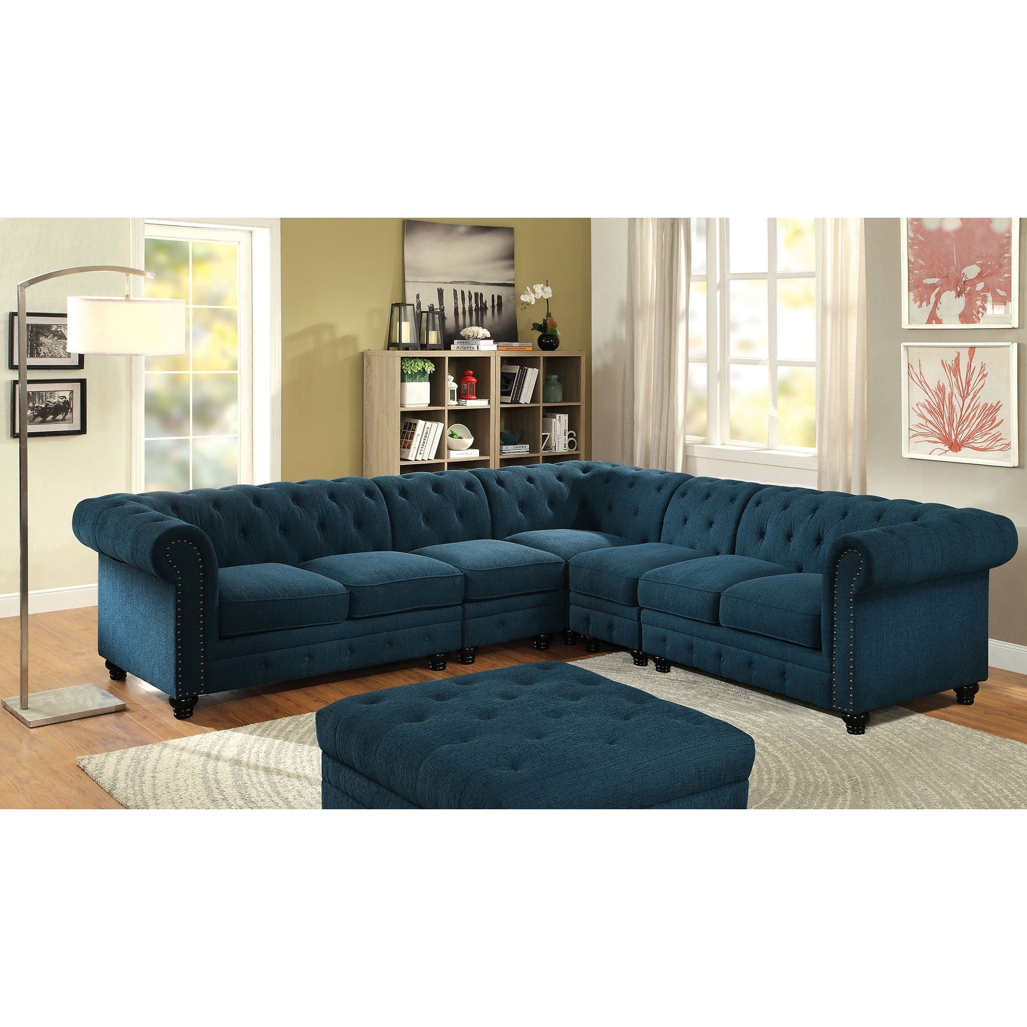 Stanford Armless Chair Teal - Furniture 4 Less Outlet (Salinas,CA)
