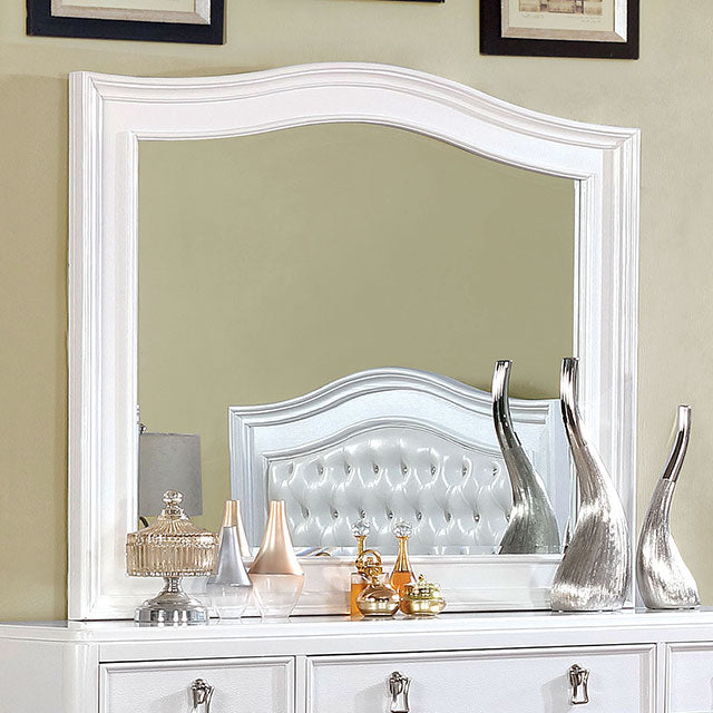 Ariston Mirror White, Silver, & Black - Furniture 4 Less Outlet (Salinas,CA)