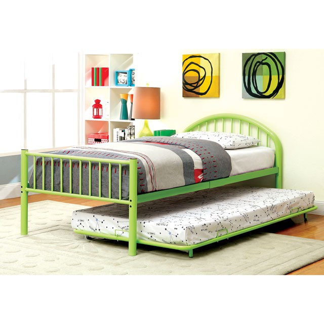 Rainbow Full Bed Black, White, Silver, Black, & Green - Furniture 4 Less Outlet (Salinas,CA)
