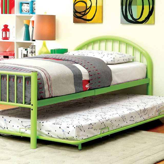 Rainbow Full Bed Black, White, Silver, Black, & Green - Furniture 4 Less Outlet (Salinas,CA)