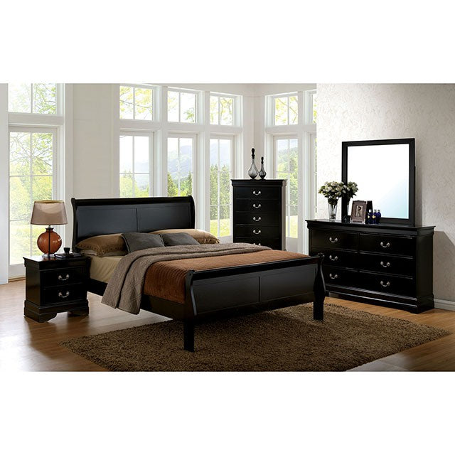Louis Philippe Mirror Black - Furniture 4 Less Outlet (Salinas,CA)