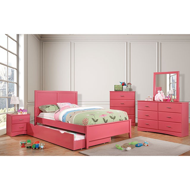 PRIAM Full & Twin Bed, White/Gray, Pink, Chrome, & Yellow - Furniture 4 Less Outlet (Salinas,CA)