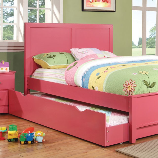 PRIAM Full & Twin Bed, White/Gray, Pink, Chrome, & Yellow - Furniture 4 Less Outlet (Salinas,CA)