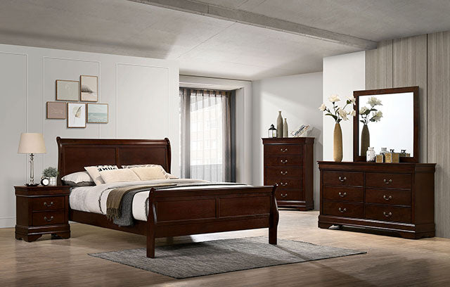 Louis Philippe Mirror Cherry - Furniture 4 Less Outlet (Salinas,CA)