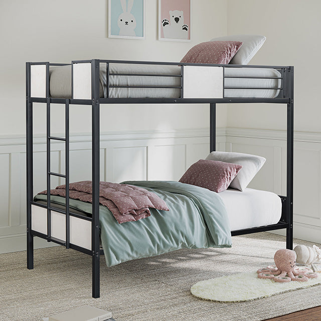 Molton Twin/Twin Metal Bunkbed - Furniture 4 Less Outlet (Salinas,CA)