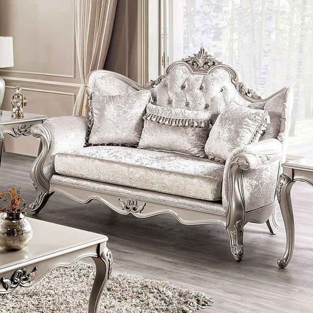 Acapulco White & Espresso Loveseat - Furniture 4 Less Outlet (Salinas,CA)